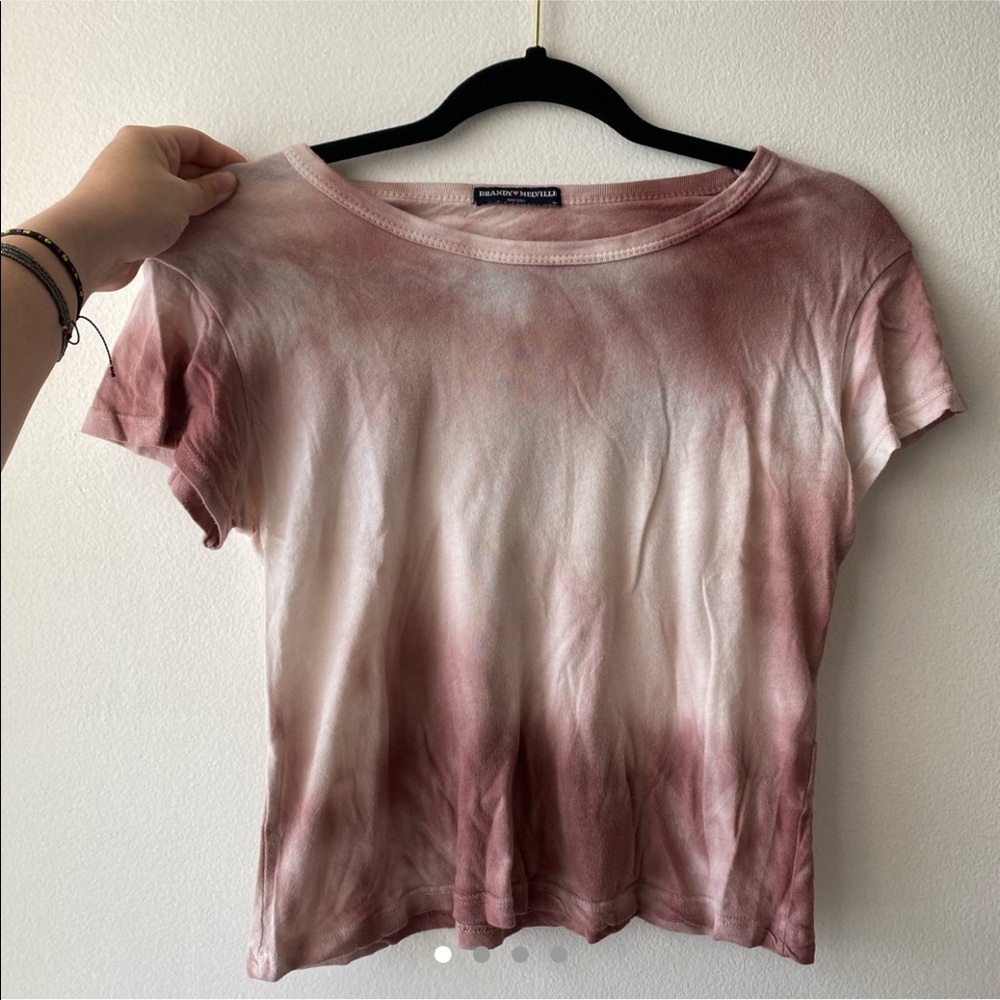 Brandy Melville tie dye pink top